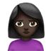 🙎🏿‍♀️ woman pouting: dark skin tone display on Apple